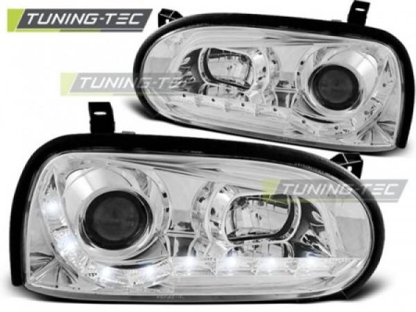 LED Tagfahrlicht Scheinwerfer passend für VW Golf 3 91-97 chrom