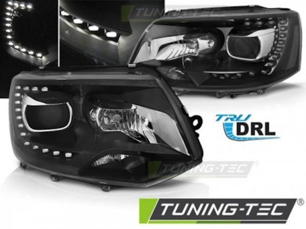 Scheinwerfer DRL LED Tagfahrlicht passend für VW T5 GP Facelift Bj. 10-15 Schwarz