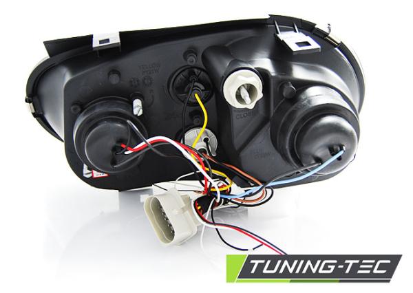 LED Angel Eyes Scheinwerfer passend für VW Golf 4 97-03 schwarz