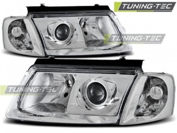 Scheinwerfer Klarglas Projektor passend für VW Passat 3B Bj. 96-00 Chrom