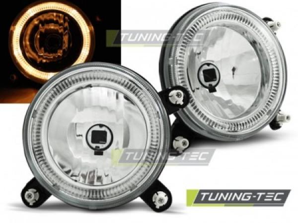Fernscheinwerfer Angel Eyes passend für VW Golf 1 Golf 2 Chrom