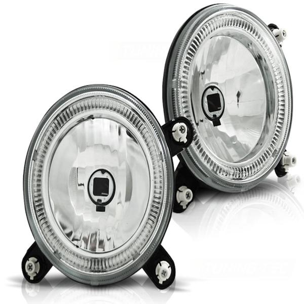 Fernscheinwerfer Angel Eyes passend für VW Golf 1 Golf 2 Chrom