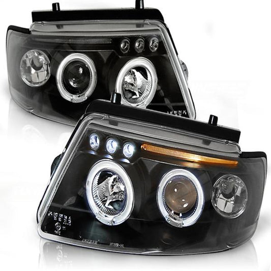Scheinwerfer Angel Eyes passend für VW Passat 3B Bj. 96-00 Schwarz