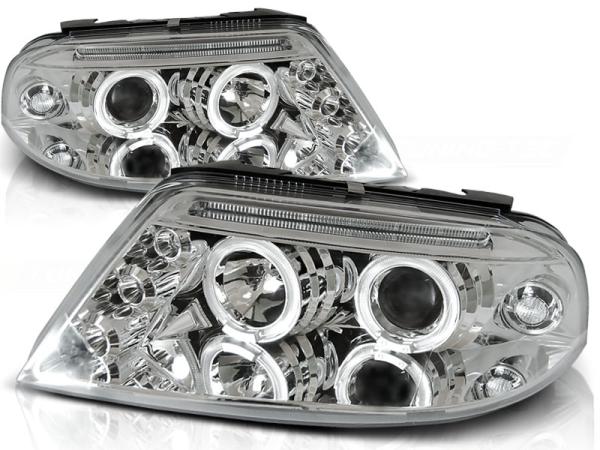 Scheinwerfer Angel Eyes passend für VW Passat 3BG Bj. 00-05 Chrom