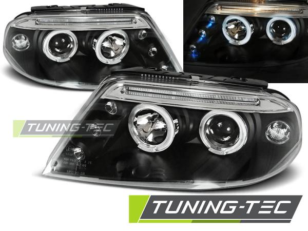 Scheinwerfer Angel Eyes passend für VW Passat 3BG Bj. 00-05 Schwarz