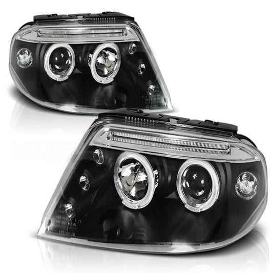 Scheinwerfer Angel Eyes passend für VW Passat 3BG Bj. 00-05 Schwarz