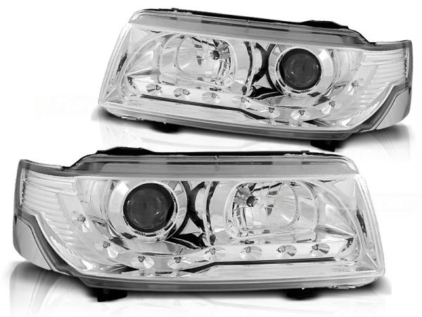 Scheinwerfer LED Tagfahrlicht Optik passend für VW Passat 35i Facelift Bj. 93-97 Chrom