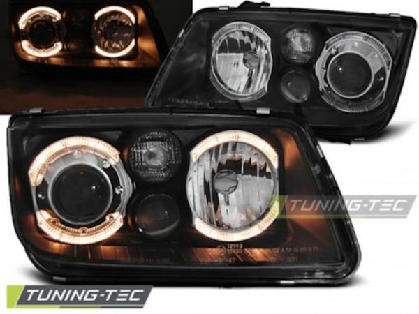 Design Angel Eyes Scheinwerfer passend für VW Bora 98-05 schwarz