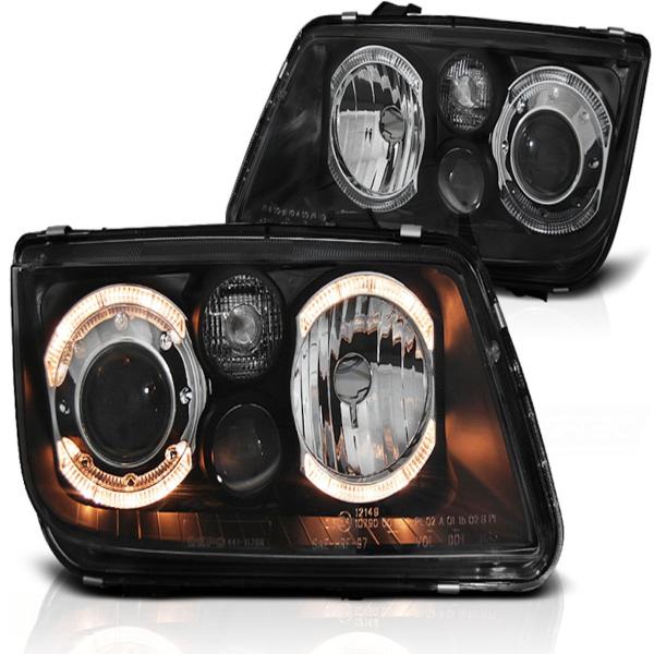 Design Angel Eyes Scheinwerfer passend für VW Bora 98-05 schwarz