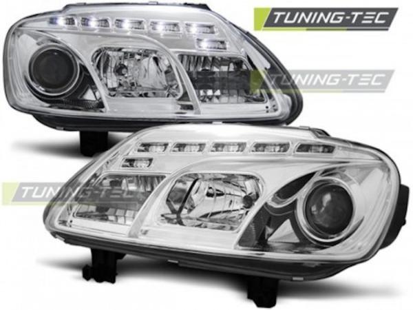 Scheinwerfer LED Tagfahrlicht Optik passend für VW Touran 1T / Caddy 3 (2K) chrom