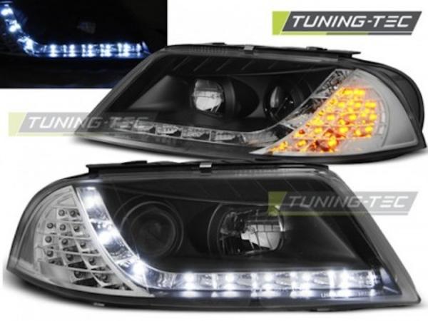 Scheinwerfer LED Tagfahrlicht Optik passend für VW Passat 3BG 00-05 Chrom LED Blinker
