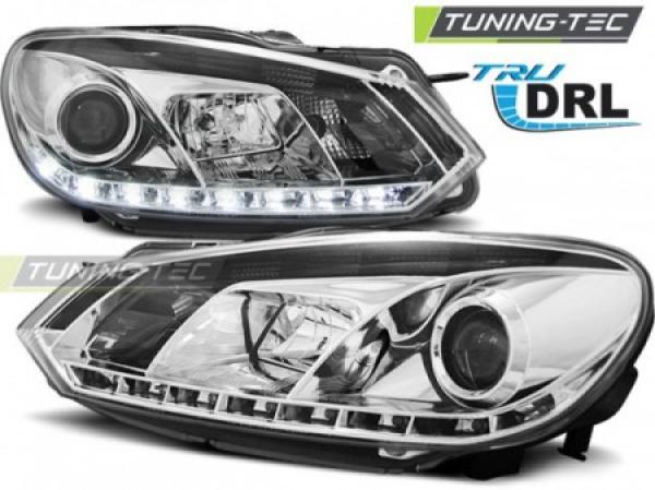 Scheinwerfer DRL LED Tagfahrlicht passend für VW Golf 6 Bj. 08-13 Chrom