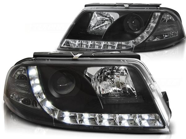 Scheinwerfer DRL LED Tagfahrlicht passend für VW Passat 3BG Bj. 00-05 Schwarz