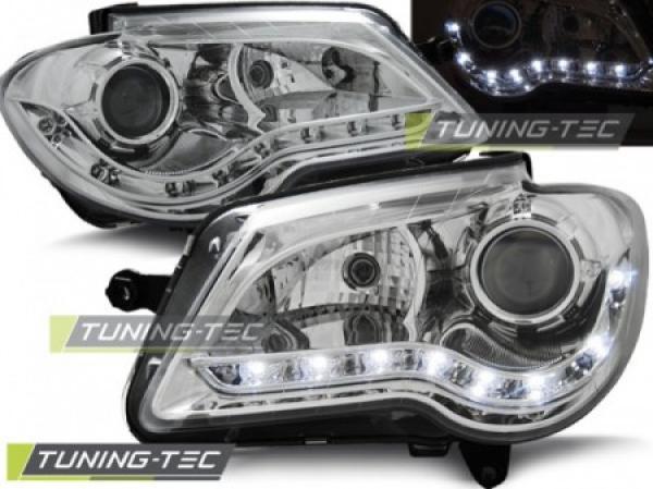 Scheinwerfer LED Tagfahrlicht Optik passend für VW Touran 1T GP Facelift Bj. 06-10 Chrom