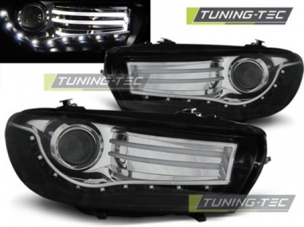 Scheinwerfer LED Tagfahrlicht Optik passend für VW Scirocco 3 Bj. 08-14 Schwarz