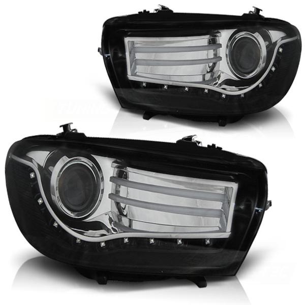 Scheinwerfer LED Tagfahrlicht Optik passend für VW Scirocco 3 Bj. 08-14 Schwarz