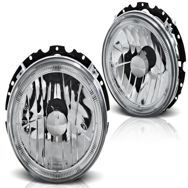 Scheinwerfer Angel Eyes passend für VW Golf 1 Bj. 74-93 Chrom