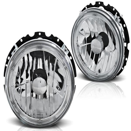Scheinwerfer Angel Eyes passend für VW Golf 1 Bj. 74-93 Chrom
