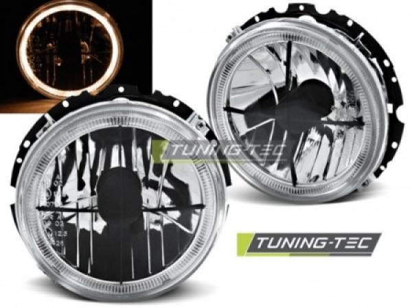 Scheinwerfer Angel Eyes passend für VW Golf 1 Bj. 74-93 Chrom mit Fadenkreuz