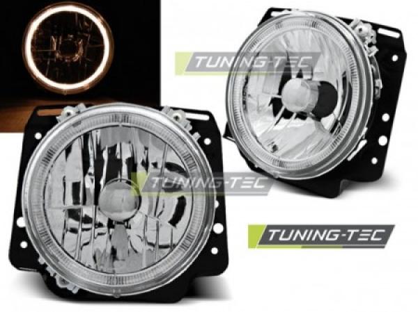 Scheinwerfer Angel Eyes passend für VW Golf 2 Bj. 83-92 Chrom