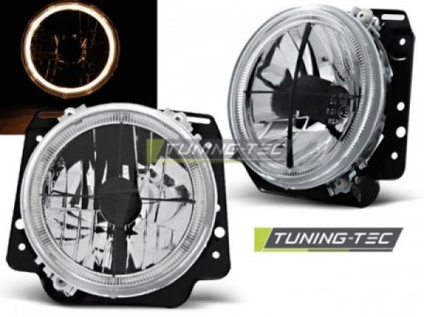 Scheinwerfer Angel Eyes passend für VW Golf 2 Bj. 83-92 Chrom mit Fadenkreuz