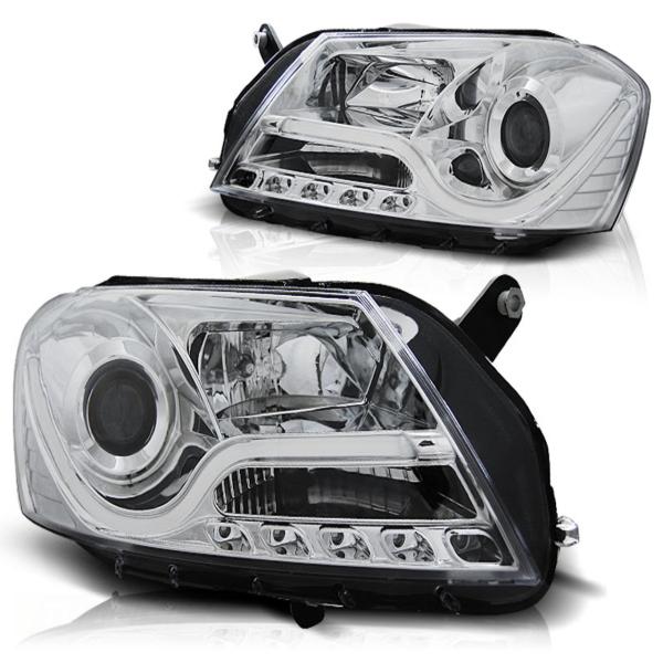 Scheinwerfer LED Tagfahrlicht Optik passend für VW Passat 3C B7 Bj. 10-14 Chrom LTI