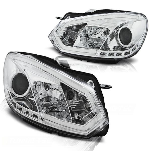 Scheinwerfer DRL LED Tagfahrlicht passend für VW Golf 6 Bj. 08-13 Chrom LTI
