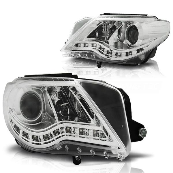 Scheinwerfer LED Tagfahrlicht Optik passend für VW Passat CC Bj. 08-12 Chrom