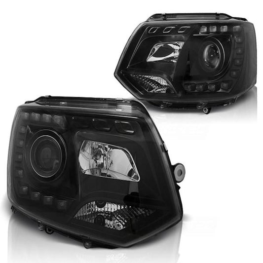 Scheinwerfer DRL LED Tagfahrlicht passend für VW T5 GP Facelift Bj. 10-15 Schwarz