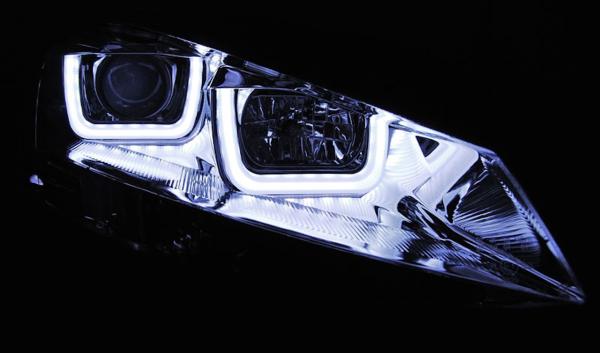 Scheinwerfer U-Tube LED Tagfahrlicht passend für VW Golf 7 Bj. 12-16 Chrom
