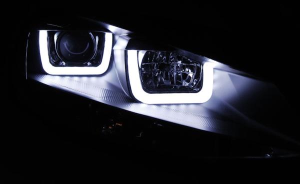 Scheinwerfer U-Tube LED Tagfahrlicht passend für VW Golf 7 Bj. 12-16 Schwarz