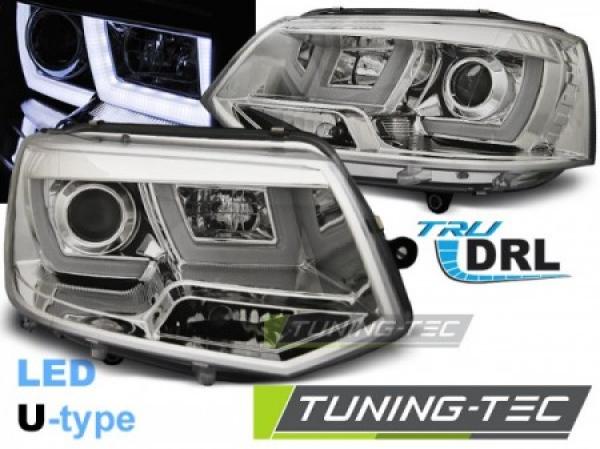 Scheinwerfer DRL LED Tagfahrlicht passend für VW T5 GP Facelift Bj. 10-15 Chrom