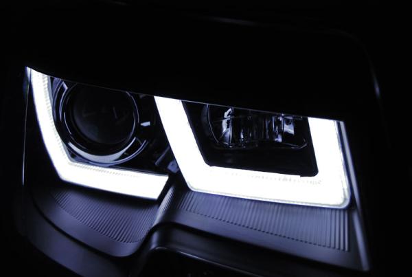 Scheinwerfer LED Lightbar Tagfahrlicht passend für VW T5 GP Facelift Bj. 09-15 Schwarz