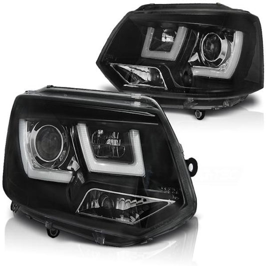 Scheinwerfer LED Lightbar Tagfahrlicht passend für VW T5 GP Facelift Bj. 09-15 Schwarz