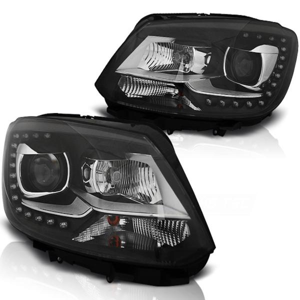 Scheinwerfer DRL LED Tagfahrlicht passend für VW Touran 1T3 / Caddy 3 Bj. 10-15 Schwarz