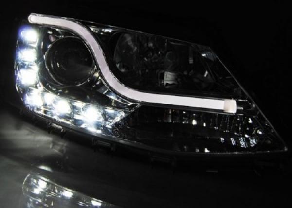 Scheinwerfer DRL LED Tagfahrlicht passend für VW Jetta 6 Bj. 11-18 Chrom LTI