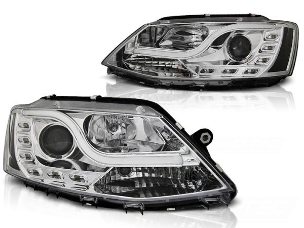 Scheinwerfer DRL LED Tagfahrlicht passend für VW Jetta 6 Bj. 11-18 Chrom LTI