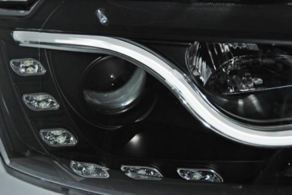 Scheinwerfer DRL LED Tagfahrlicht passend für VW Jetta 6 Bj. 11-18 Schwarz LTI