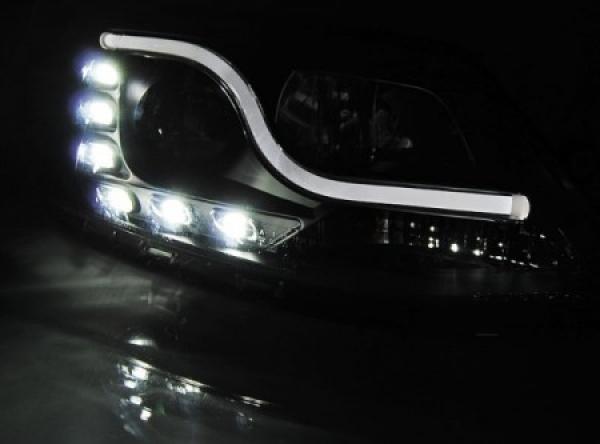 Scheinwerfer DRL LED Tagfahrlicht passend für VW Jetta 6 Bj. 11-18 Schwarz LTI