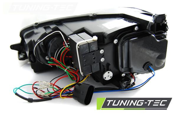 Scheinwerfer U-Tube LED Tagfahrlicht passend für VW Golf 7 Bj. 12-16 Schwarz Chrom