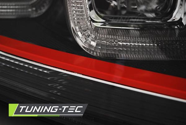 Scheinwerfer U-Tube LED Tagfahrlicht passend für VW Golf 7 Bj. 12-16 Schwarz Rot Edition