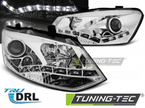 Scheinwerfer DRL LED Tagfahrlicht passend für VW Polo 6R 6C Bj. 09-17 Chrom