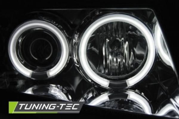 Scheinwerfer CCFL Angel Eyes passend für VW Passat 3B Bj. 96-00 Chrom