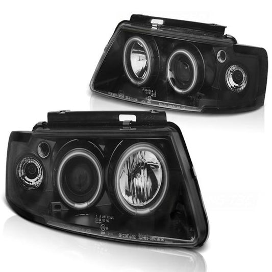 Scheinwerfer CCFL Angel Eyes passend für VW Passat 3B Bj. 96-00 Schwarz