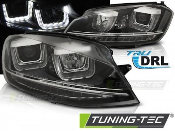 Scheinwerfer DRL LED Tagfahrlicht passend für VW Golf 7 12-16 Black Chrom LED Blinker