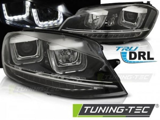 Scheinwerfer DRL LED Tagfahrlicht passend für VW Golf 7 12-16 Black Chrom LED Blinker