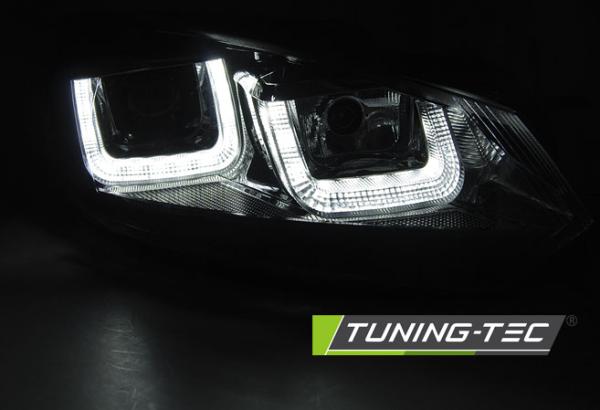 Scheinwerfer U-Tube LED Tagfahrlicht passend für VW Golf 6 Bj. 08-13 Schwarz Edition