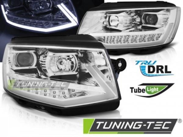 Scheinwerfer DRL LED Tagfahrlicht passend für VW T6 Bj. 15-19 Chrom mit LED Blinker LTI