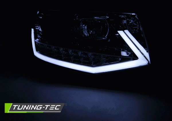 Scheinwerfer DRL LED Tagfahrlicht passend für VW T6 Bj. 15-19 Chrom mit LED Blinker LTI