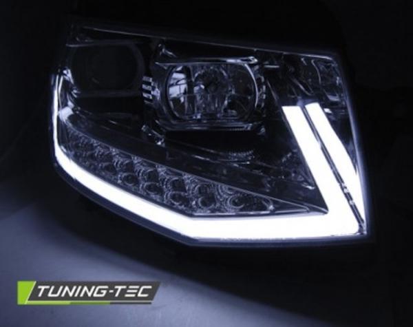 Scheinwerfer DRL LED Tagfahrlicht passend für VW T6 Bj. 15-19 Chrom mit LED Blinker LTI